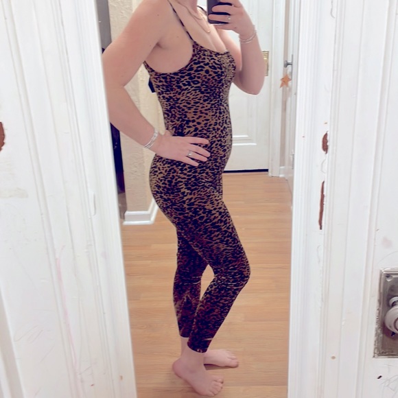 NWT Leopard Spaghetti Strap Bodysuit - Picture 2 of 10